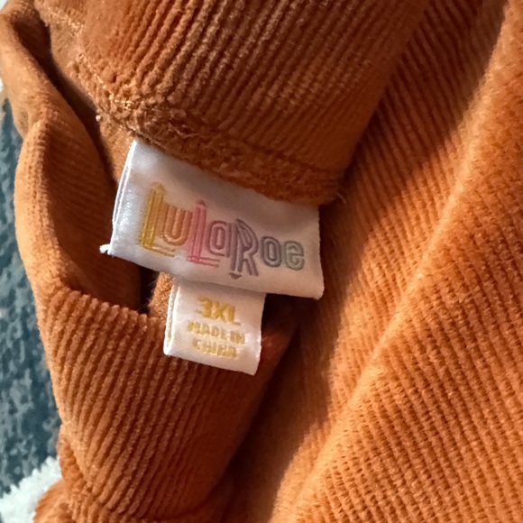 Velvet Legging Set - Orange and Teal- LuLaRoe - Picture 2 of 3